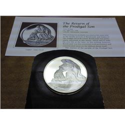 2 OZ STERLING SILVER REMBRANDT ROUND PROOF