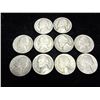 Image 1 : 10 ASSORTED 35% SILVER JEFFERSON WAR NICKELS