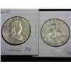 Image 1 : 1961-D & 63-D FRANKLIN HALF DOLLARS