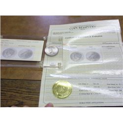 1922-P PEACE SILVER DOLLAR ICR MS 65/65