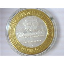 FITZGERALDS CASINO $10 SILVER TOKEN (UNC)
