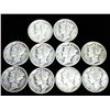 10 ASSORTED 30'S MERCURY DIMES