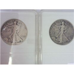 1940 & 43 WALKING LIBERTY HALF DOLLARS