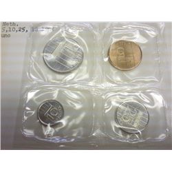 1982 NETHERLANDS 4 PIECE UNC SET (AS SHOWN)