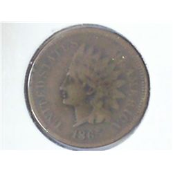 1865 INDIAN HEAD CENT (FINE+)