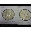 Image 1 : 1952-S & 54-S FRANKLIN HALF DOLLARS