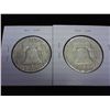 Image 2 : 1952-S & 54-S FRANKLIN HALF DOLLARS