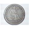 Image 1 : 1854 SEATED LIBERTY QUARTER (FINE)
