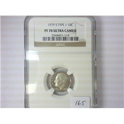 1979-S TYPE 1 ROOSEVELT DIME NGC PF70 ULTRA CAMEO