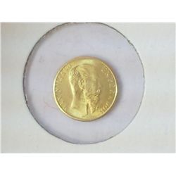 1865 MEXICAN GOLD MAXIMILIANO COIN