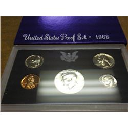 1968 US PROOF SET (WITH BOX) 40% SILVER HALF