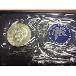 1973-S IKE SILVER DOLLAR (UNC) (BLUE PACK)