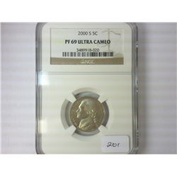 2000-S JEFFERSON NICKEL NGC PF69 ULTRA CAMEO