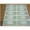 Image 2 : 10 CONSECUTIVE NUMBERED 1969-D $1 FRN'S (UNC)