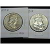 Image 1 : 1957-D & 63-D FRANKLIN HALF DOLLARS