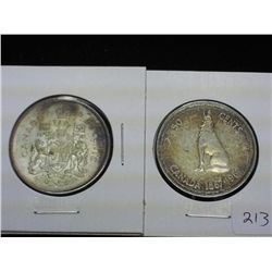1966 & 67 CANADA 50 CENTS (SILVER)