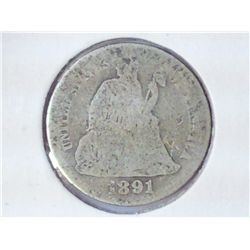 1891-O SEATED LIBERTY DIME