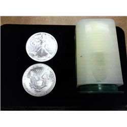 ROLL OF 20-1989 AMERICAN SILVER EAGLES (UNC)