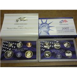 PARTIAL 2007 US PROOF SET (WITH BOX) NO PRES. $'S