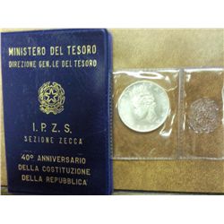 1988 ITALY 500 LIRE SILVER (UNC)