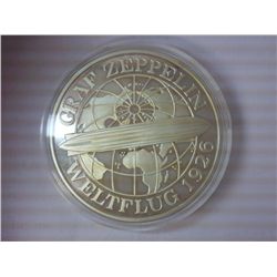 1986 GERMAN ZEPPELIN COMMEMORATIVE SILVER MEDAL