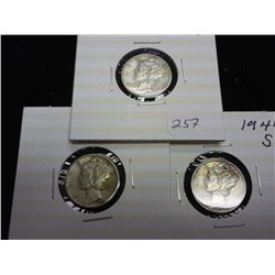 1944 P/D/S MERCURY DIMES