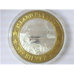 LUXURY CRUISE CASINO $10 SILVER TOKEN (UNC)