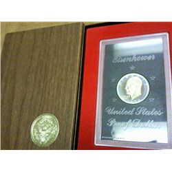 1974-S IKE SILVER DOLLAR PROOF (BROWN PACK)