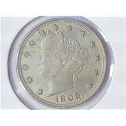 1906 LIBERTY "V" NICKEL AU