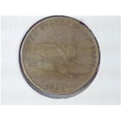 1857 FLYING EAGLE CENT (FINE)