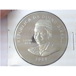 1984 GUINEA-BISSAU 250 PESO PROOF