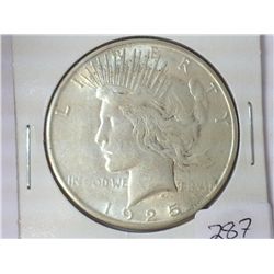 1925-S PEACE SILVER DOLLAR
