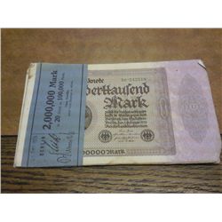 20-1923 GERMAN 100,000 MARK INFLATION NOTES
