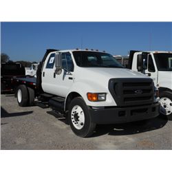 2004 FORD F650  CREW CAB FLATBED DUMP