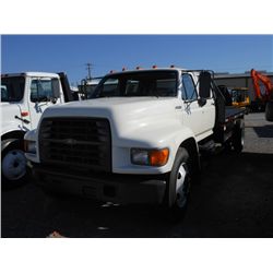 1998 FORD  F800  CREW CAB FLATBED