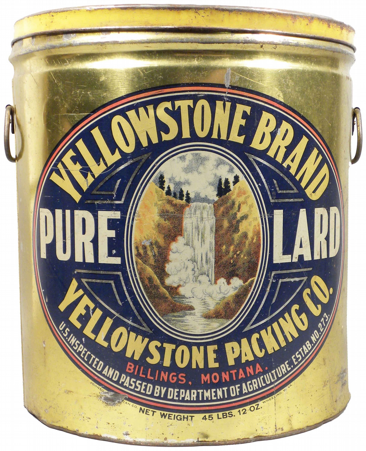 Yellowstone Brand Pure Lard Tin