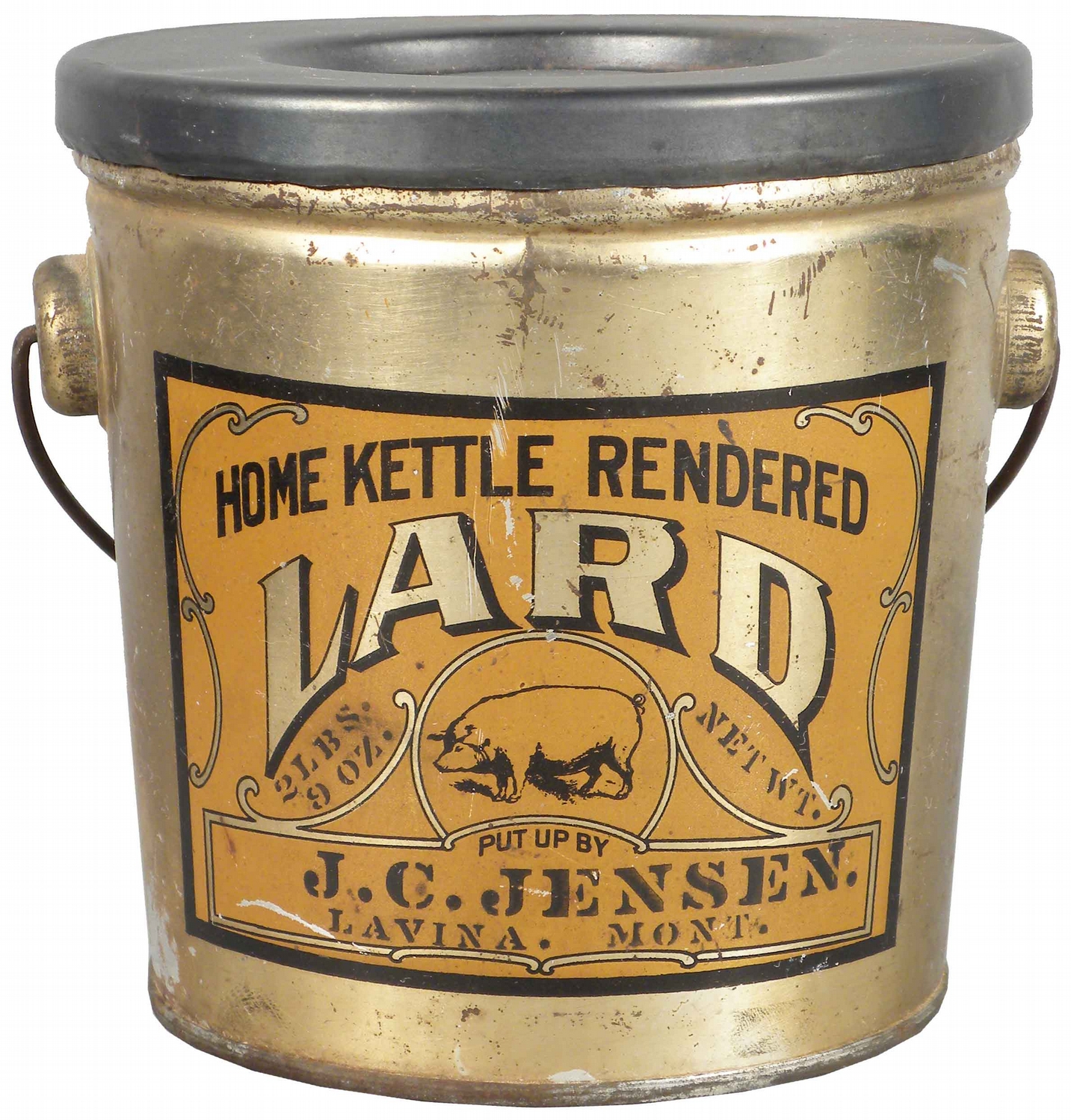 Home Kettle Rendered Lard Tin Pail