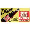 Image 1 : Lyons Root Beer Masonite Sign