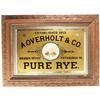 Image 1 : A.Overholt & Co. Pure Rye Reverse Glass Sign