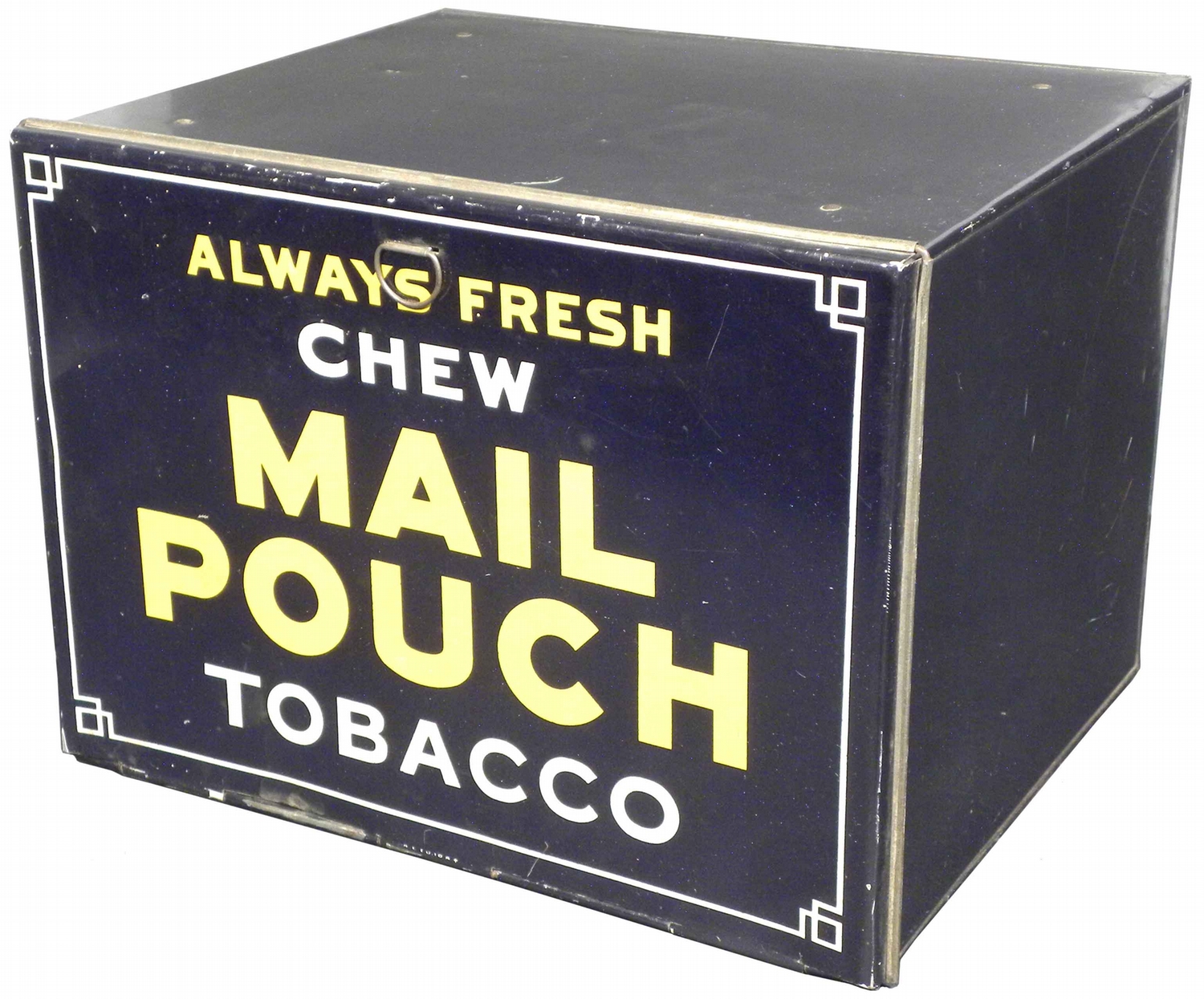 Mail Pouch Chewing Tobacco Tin Store Bin