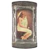 Image 1 : Celluloid Match Safe, Woman Wrapped in Sheet