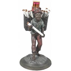 Black Americana Figural Cigarette, Match Holder