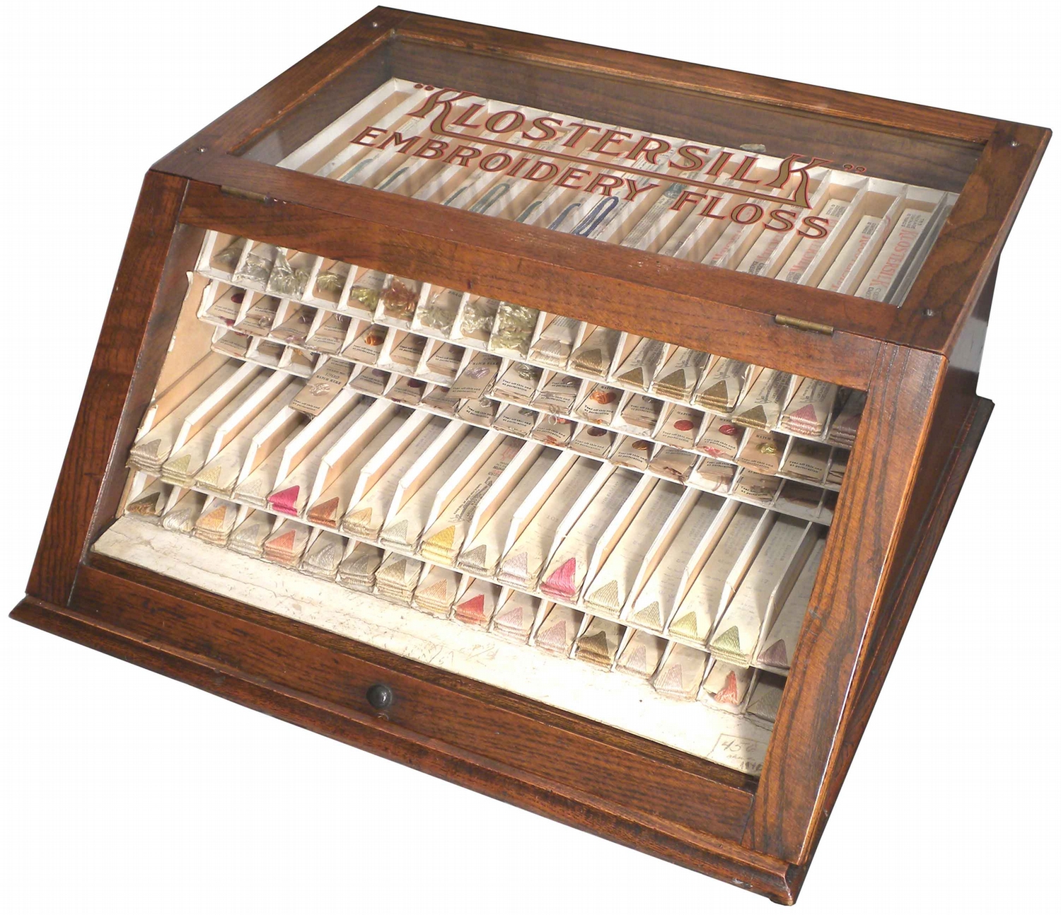 Klostersilk embroidery floss display cabinet Klostersilk embroidery floss display cabinet