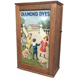 Diamond Dye's Embossed Tin Front Store Cabinet