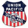 Image 1 : Union Pacific "The Overland Route" Porcelain Sign