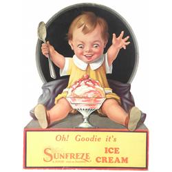 Sunfreze Ice Cream Die Cut Cardboard Sign