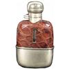 Image 1 : Alligator Covered Silver/Glass 1 Pint Flask