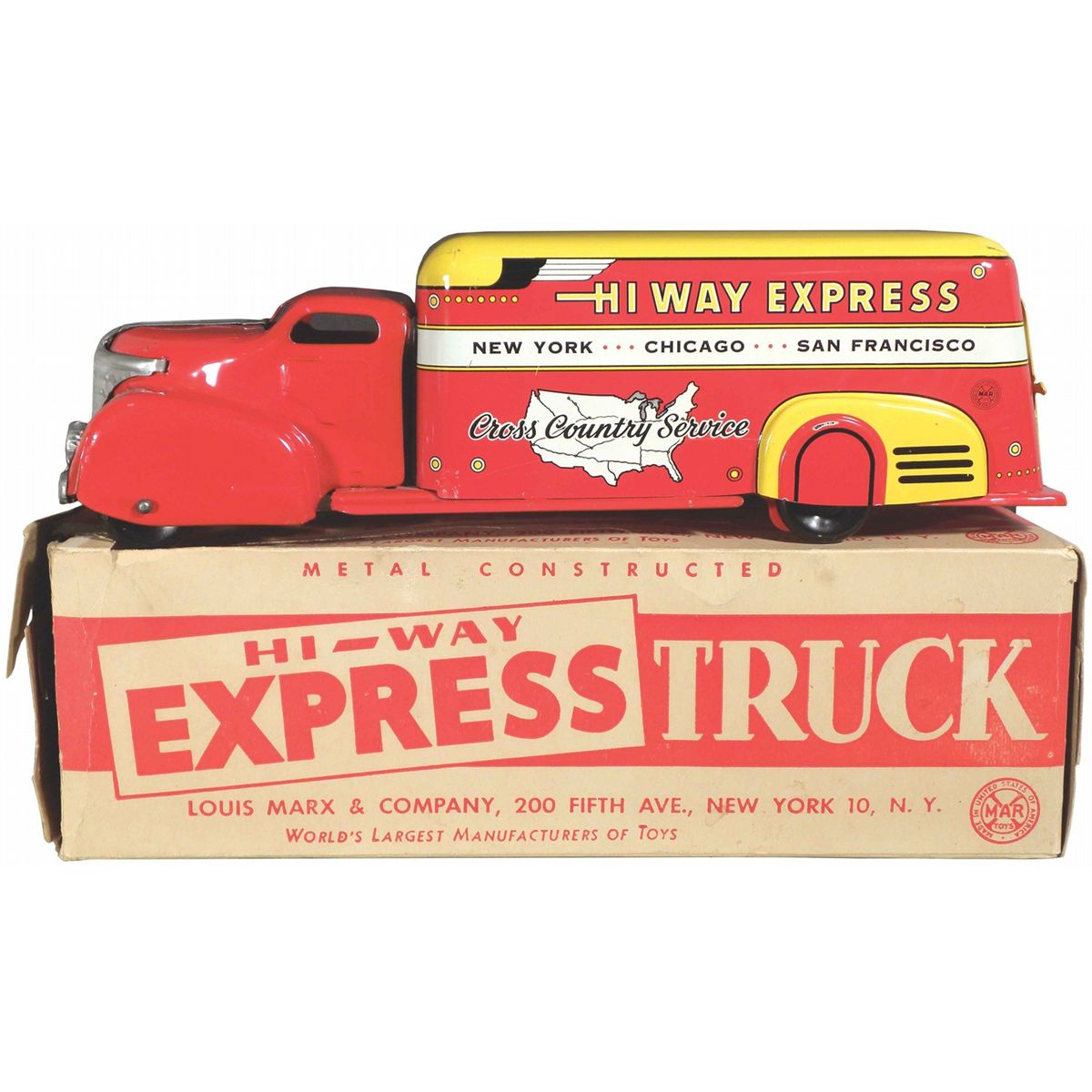 Louis Marx Toys Hi Way Express Truck w/box