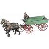 Image 1 : Cast Iron Wagon w/horses and driver