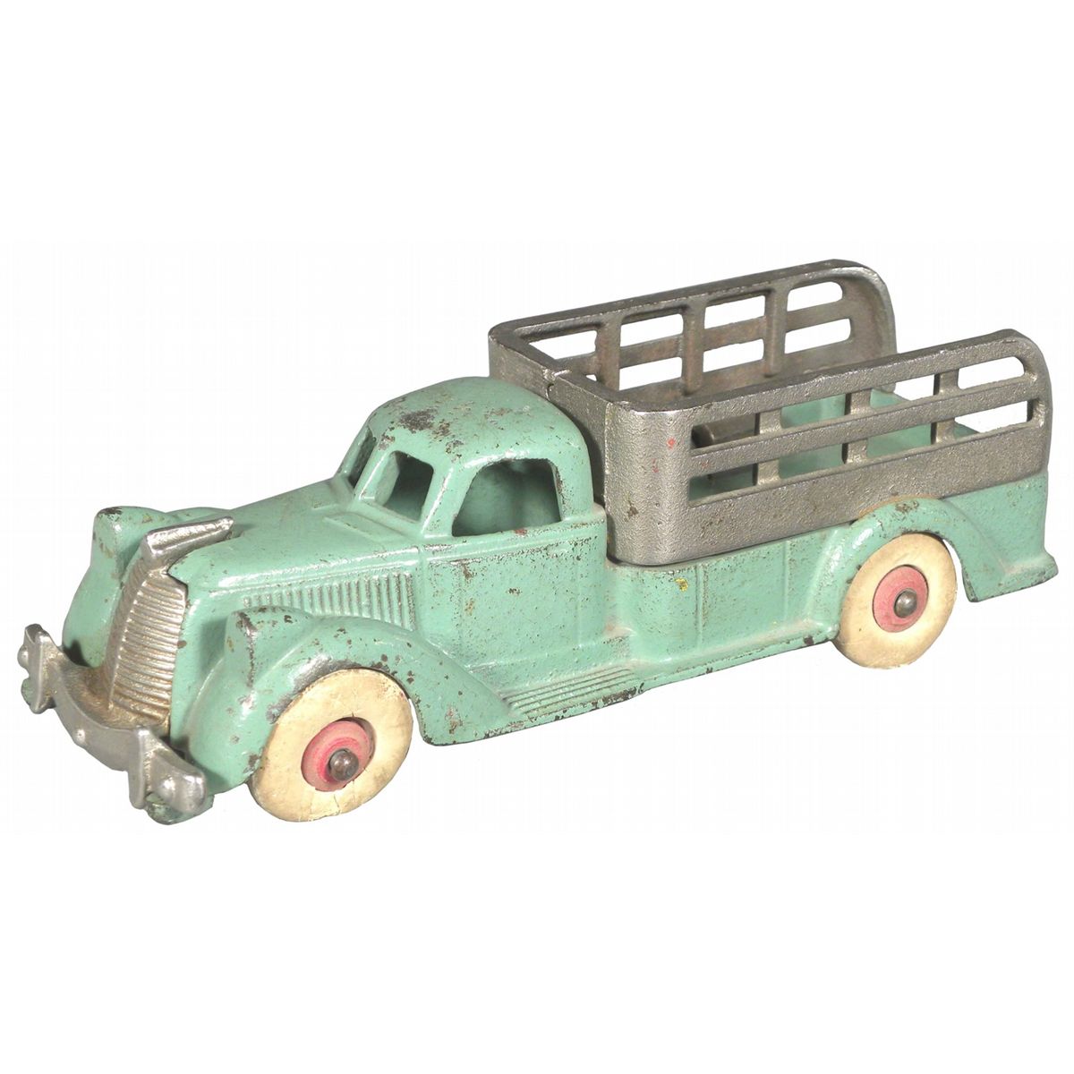 Hubley Cast Iron Stake Bed Truck Toy